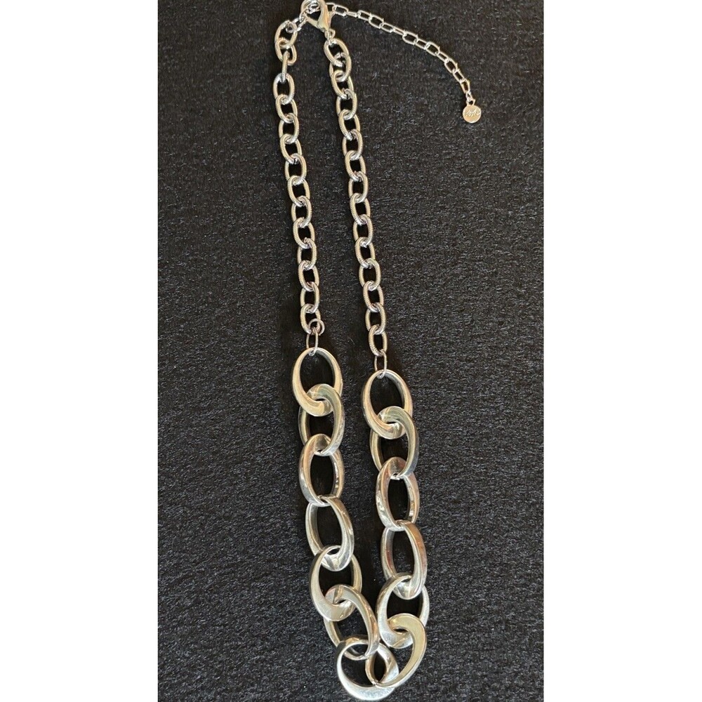 Ruby Rd. Chunky Silver Chain Statement Necklace